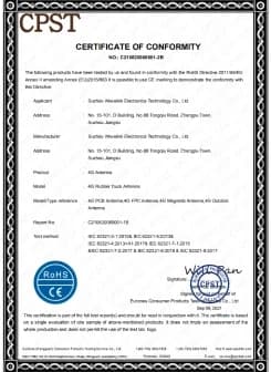 Certificate of Conformity